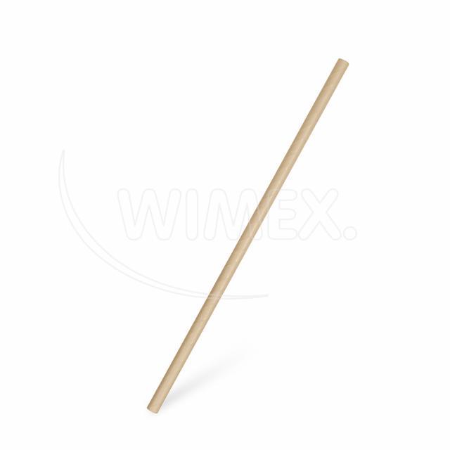Slámka papírová rovná, natural 20 cm, Ø 6 mm [100 ks]