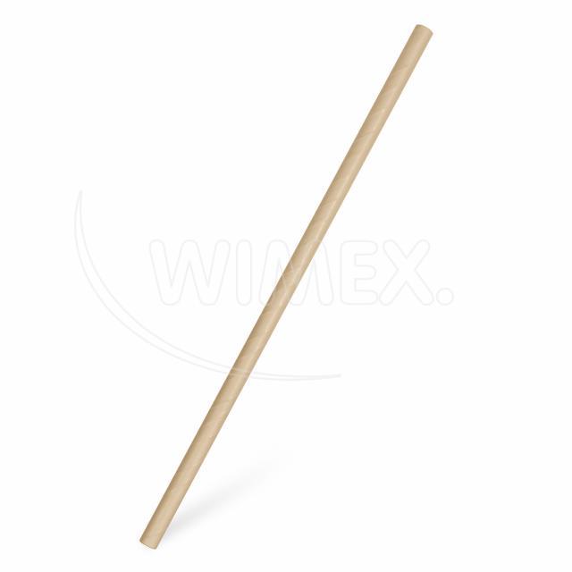 Slámka papírová kraft `JUMBO` Ø8mm x 25cm [100 ks]