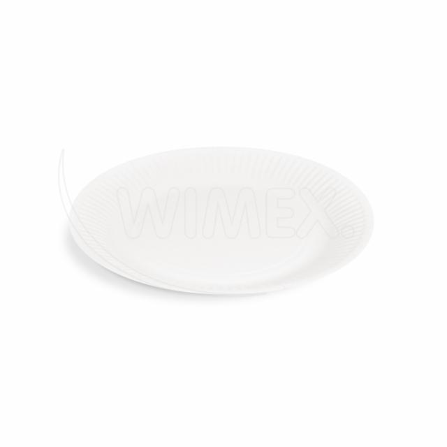 Papírový talíř (FSC Recycled) bílý Ø18cm [100 ks]