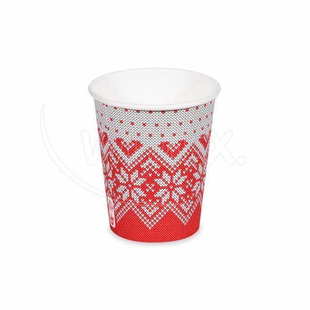 Papírový kelímek "Zimní období" 280 ml, M (Ø 80 mm) [50 ks]