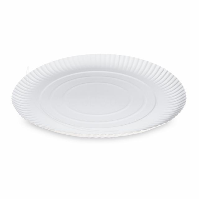 Papírový talíř (PAP-Recy) hluboký bílý Ø32cm [50 ks]