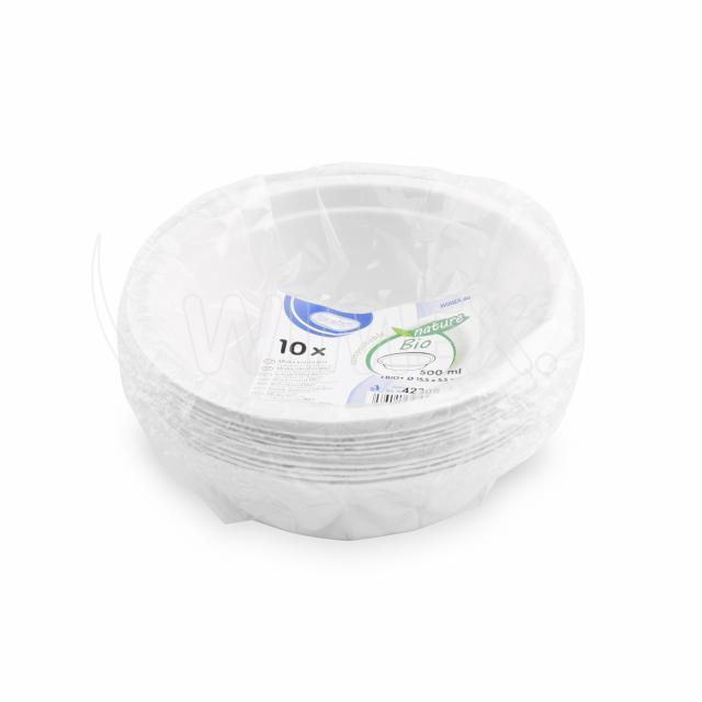 Miska BIO cukrová třtina Ø15,5 x 5,5 cm 500ml [10 ks]