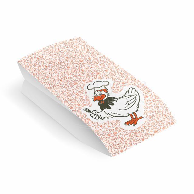 Papírový sáček (PAP/PE) 2vrstvý nepromastitelný na kuře 15+8 x 30 cm `Maxi` [100 ks]