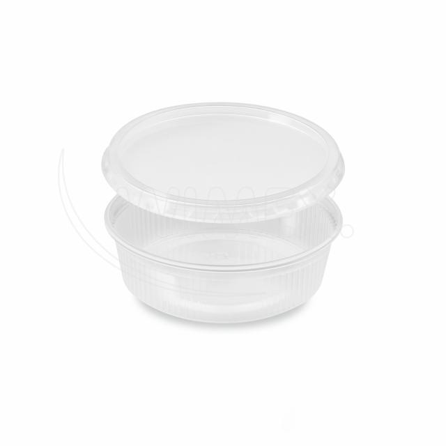 Miska (PP) kulatá průhledná 125ml + víčko [5 x 50 sad]