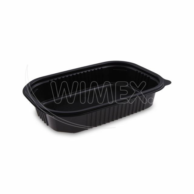 Menu mísa do mikrovlnky (PP) nedělená černá `M` 221 x 151 mm 850ml [50 ks]
