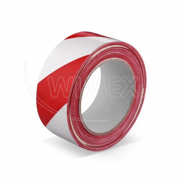 Lepící páska s tkaninou, červeno-bílá 33 m x 50 mm [1 ks]