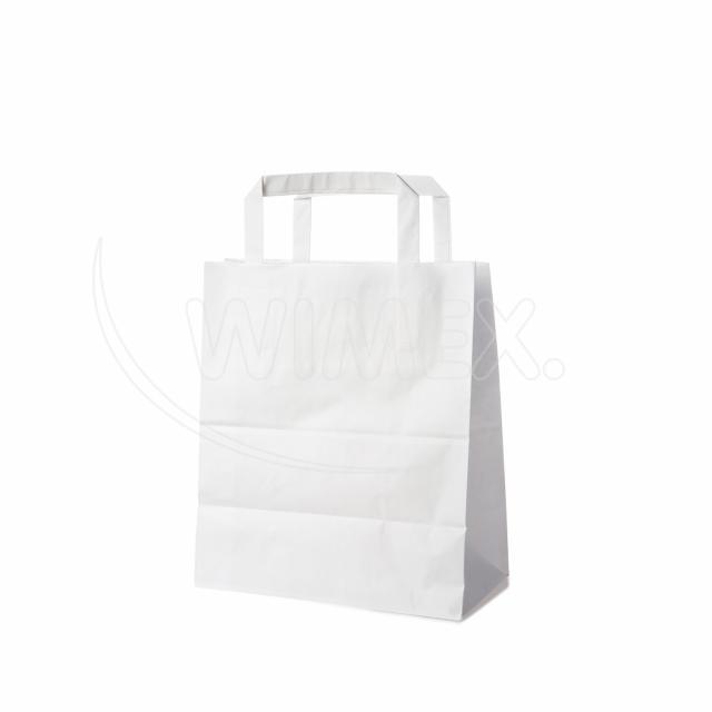 Papírová taška 18+8 x 22 cm bílá [250 ks]