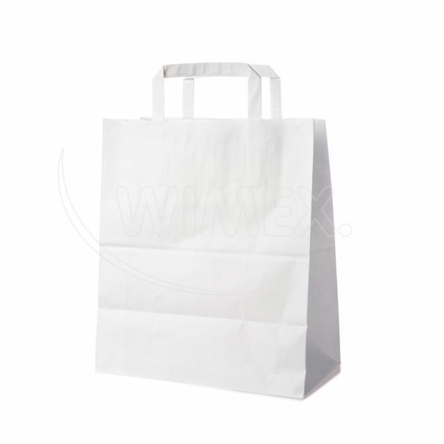 Papírová taška 26+14 x 32 cm bílá [250 ks]