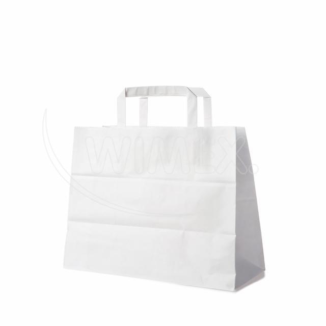 Papírová taška bílá 32+16 x 27 cm [250 ks]