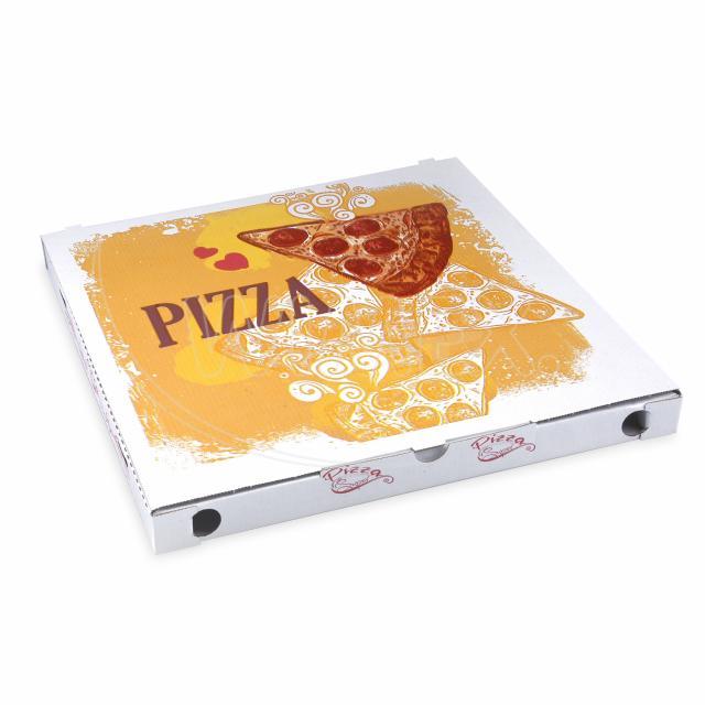 Krabice na pizzu z vlnité lepenky 34,5 x 34,5 x 3 cm [100 ks]