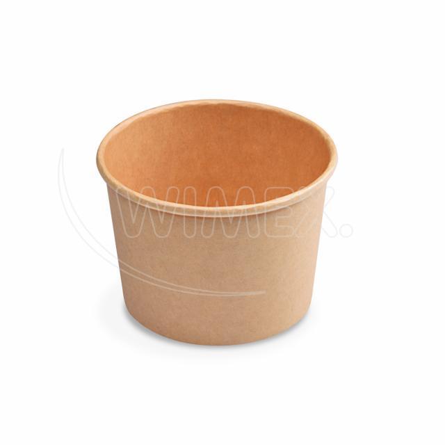 Papírová miska kulatá hnědá 500 ml, M (Ø 115 mm) [50 ks]