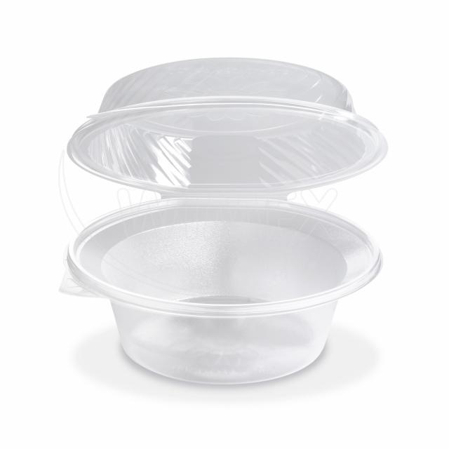 Salátová miska průhledná s vypouklým víčkem 2200 ml (PP) [25 ks]