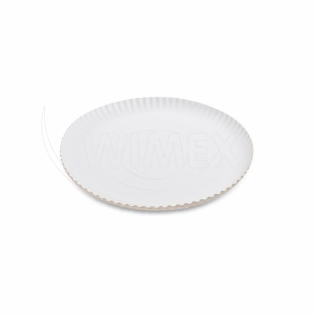 Papírový talíř hluboký bílý Ø24cm [50 ks]