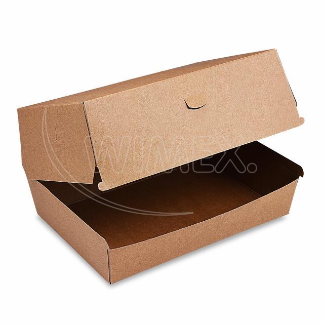 Box na burger Plus nepromastitelný kraft 19,5 x 13,5 x 10 cm [50 ks]