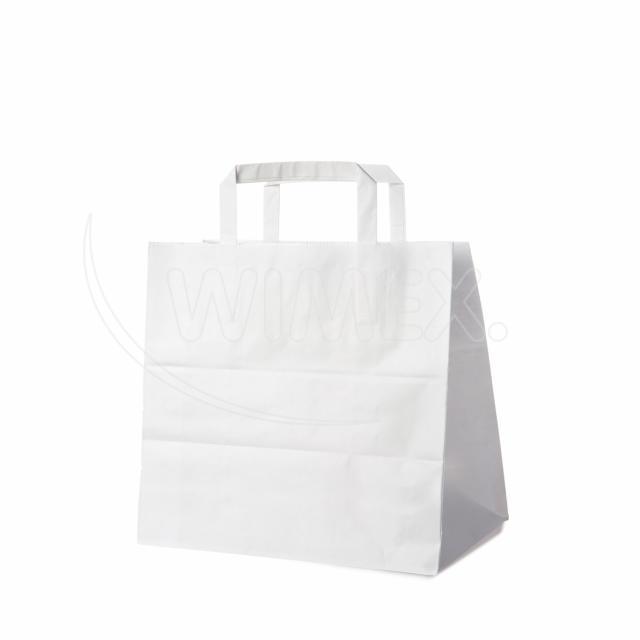 Papírová taška 26+17 x 25 cm bílá [50 ks]