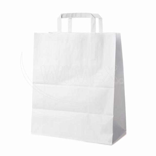 Papírová taška 32+16 x 39 cm bílá [50 ks]
