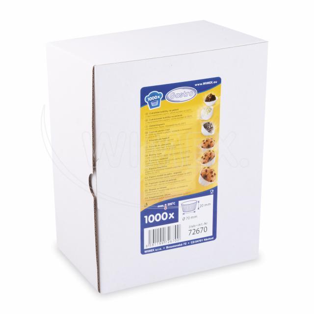 Cukrářský košíček bílý Ø 70 x 20 mm [1000 ks]