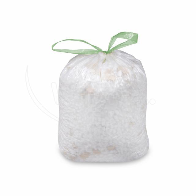 Sáček do koše (HDPE) zatahovací bílý 63 x 73 cm 60L `L` [10 ks]