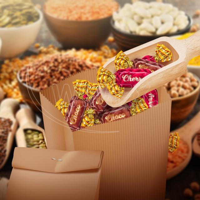 Papírový sáček (FSC Mix) s bočním skladem hnědý 14+7 x 29 cm `1,5kg` [100 ks]