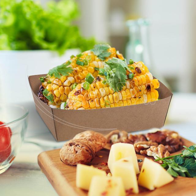 Papírová miska (FSC Mix) nepromastitelná kraft 135 x 110 x 45 mm 500ml [100 ks]