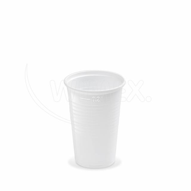 Kelímek bílý 0,2 l -PP- (Ø 70 mm) [100 ks]