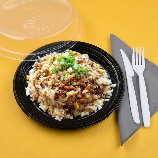 Talíř (PP) Reware Dinner vratný černý Ø22cm [12 ks]