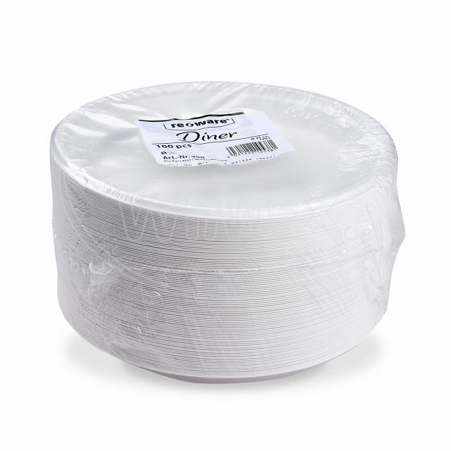 Talíř (PP) Reware Diner vratný bílý Ø22cm [100 ks]