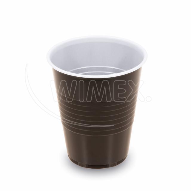 Automatový kelímek hnědo-bílý 0,15 l -PS- (Ø 70mm)[100 ks]