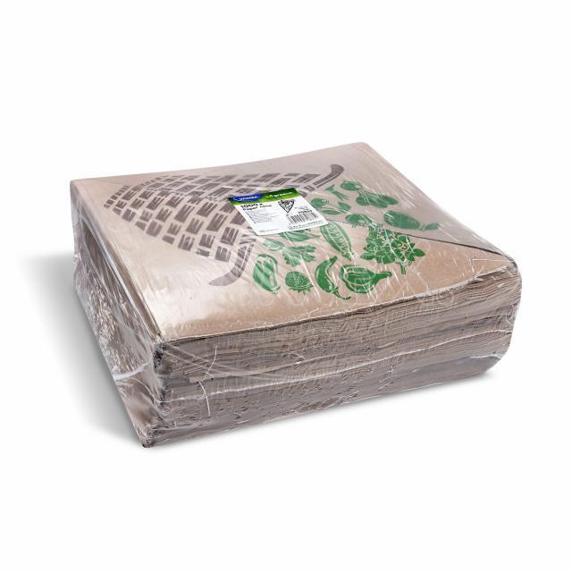 Papírový kornout hnědý 37 x 37 cm `1500g` vázaný [1000 ks]