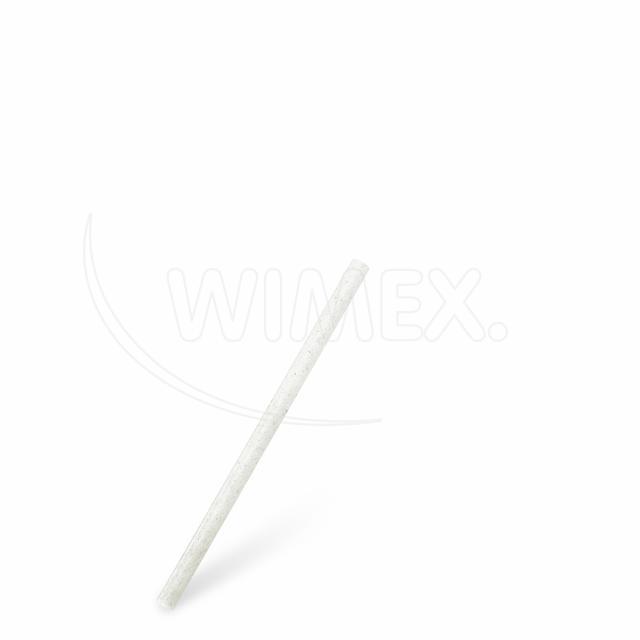 Slámka (bio-kompozit) přírodní hnědá `JUMBO` Ø8mm x 14cm [100 ks]