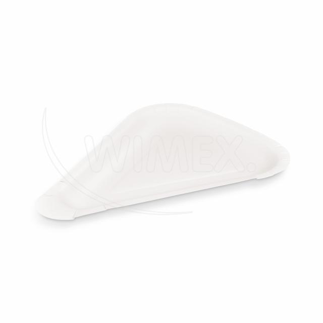 Papírový tácek na pizzu (FSC Mix) trojúhelníkový bílý 26,5 x 20 cm [250 ks]