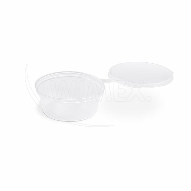 Dresinková miska (PP) s víčkem průhledná Ø70mm 60ml [100 ks]