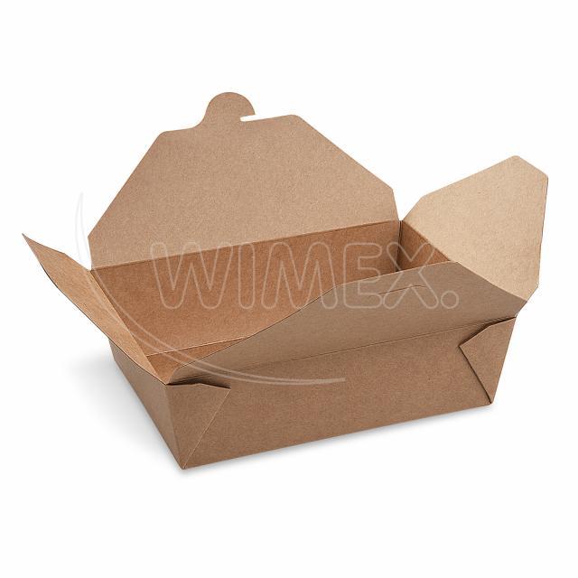 Food box (PAP/PE) nepromastitelný kraft `L` 195 x 138 x 65 mm 2000ml [50 ks]