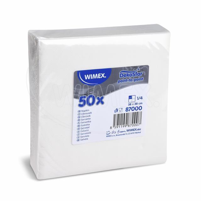 Ubrousek DekoStar bílý 38 x 38 cm [50 ks]