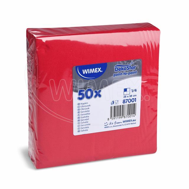 Ubrousek DekoStar červený 38 x 38 cm [50 ks]