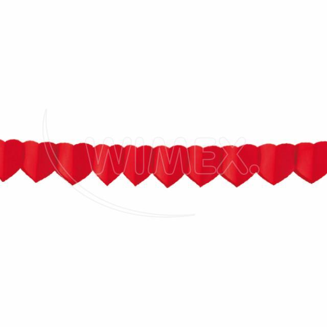 Papírová girlanda SRDCE 4 m (Ø 18 cm) [1 ks]