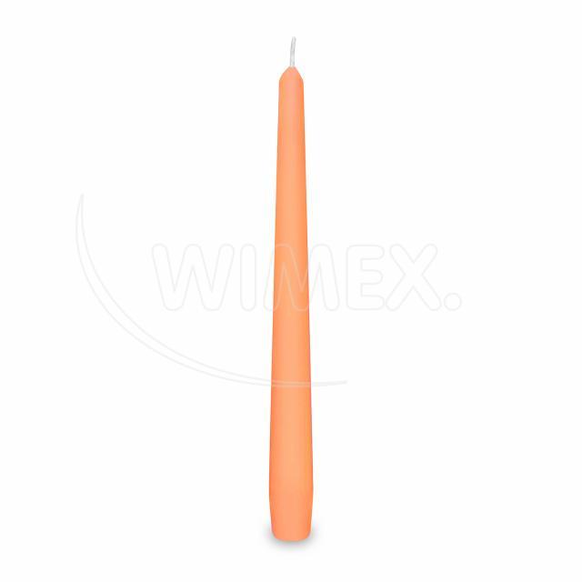 Svíčka kónická 245 mm apricot [10 ks]