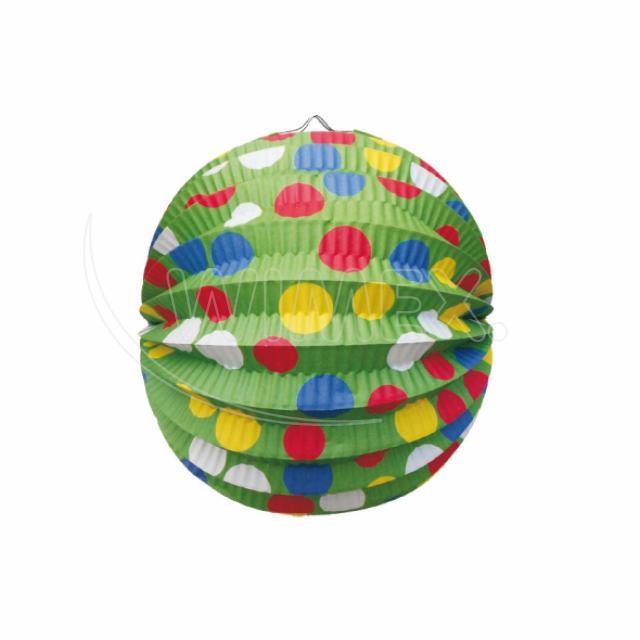 Lampión kulatý PARTY zelený Ø 24 cm [1 ks]