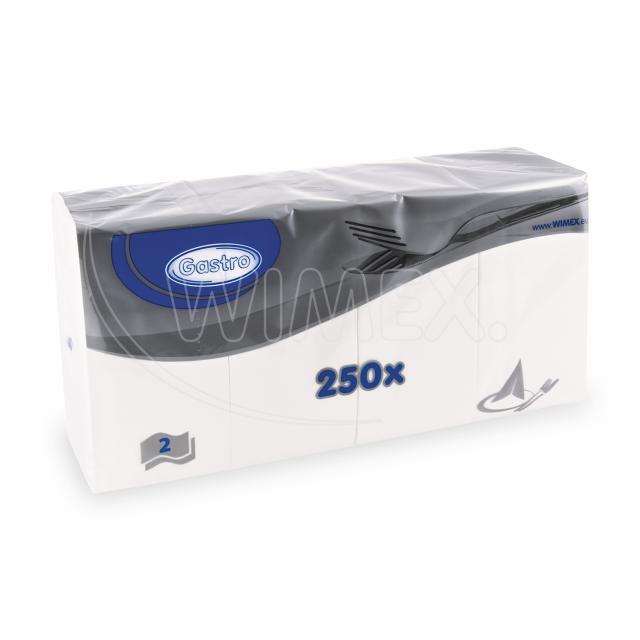 Ubrousek 2vrstvý, 33 x 33 cm bílý 1/8 skládání [250 ks]