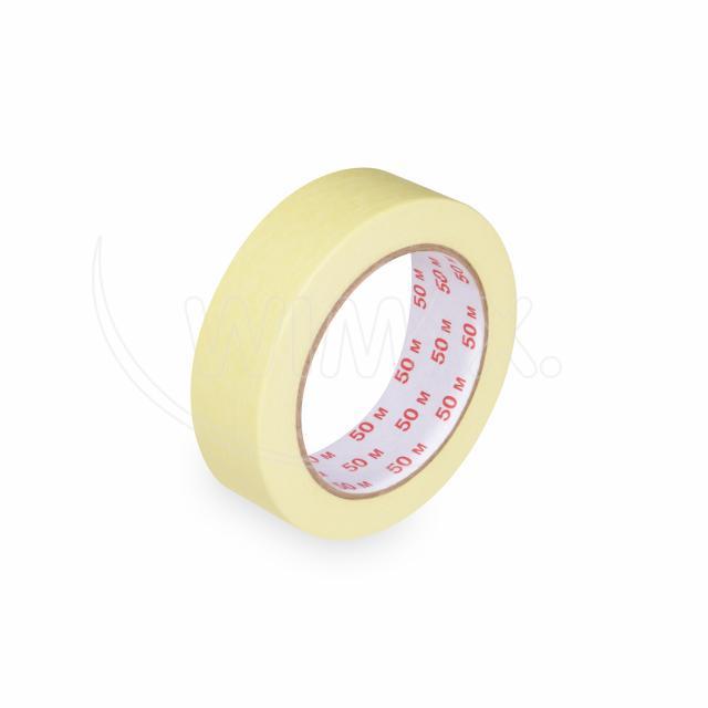 Lepící páska krepová, žlutá, 30 mm x 50 m [1 ks]