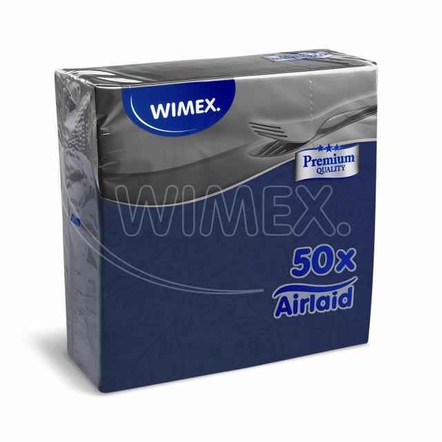Ubrousek PREMIUM 40x40cm "dekor R" tmavě modrý [50 ks]
