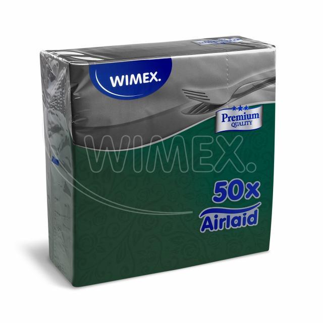 Ubrousek PREMIUM 40x40cm "dekor R" tmavě zelený [50 ks]