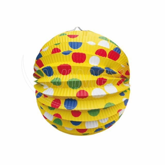 Lampión kulatý PARTY žlutý Ø 24 cm [1 ks]