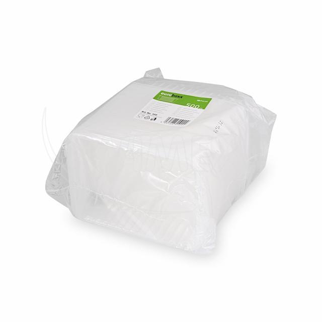 Vanička hranatá průhledná 500 ml (PP) [50 ks]