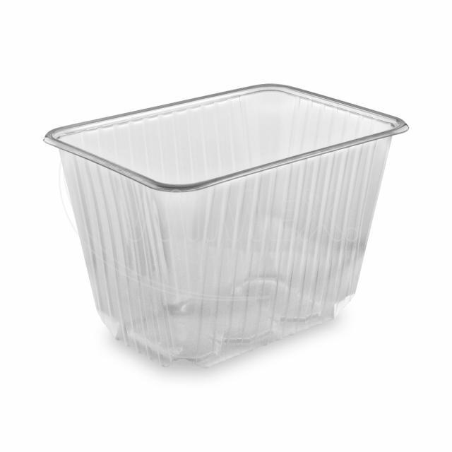 Vanička hranatá průhledná 2000 ml (PP) [50 ks]