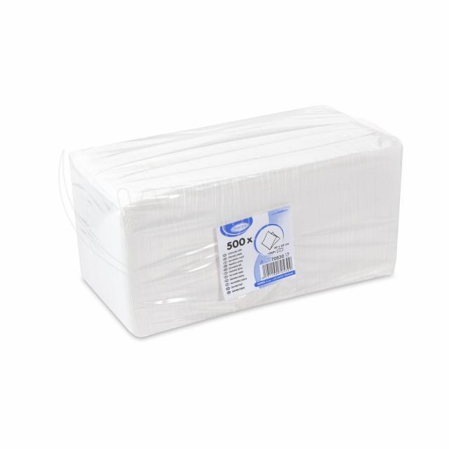 Ubrousek 1vrstvý, 30 x 30 cm bílý [500 ks]