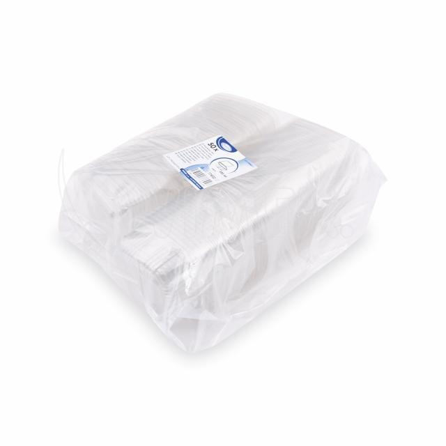Miska hranatá průhledná s víčkem 250 ml (PET) [50 ks]