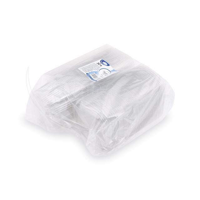 Miska hranatá průhledná s víčkem 500 ml (PET) [50 ks]