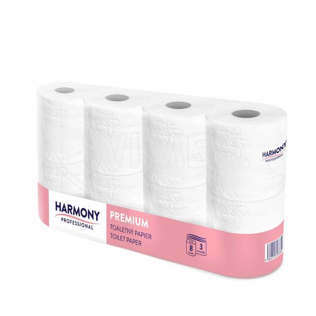 Toaletní papír tissue 3vrstvý "Harmony Professional" 250 útržků [8 ks]