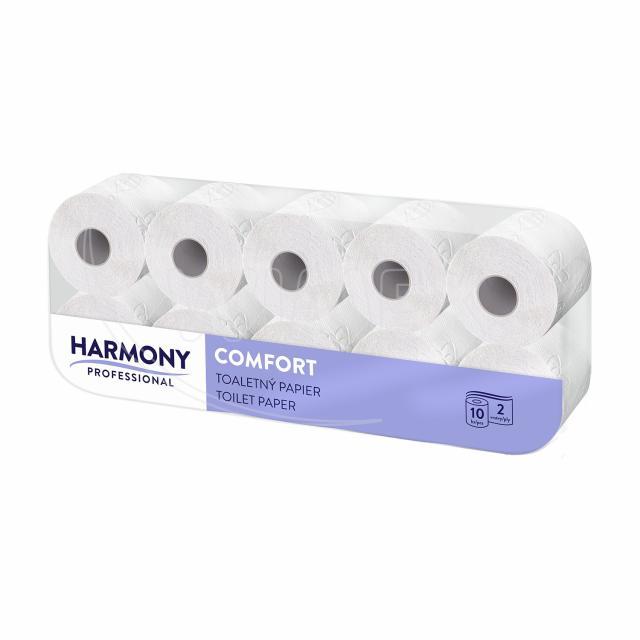 Toaletní papír bílý 2vrstvý "Harmony Professional" 200 útržků [10 ks]